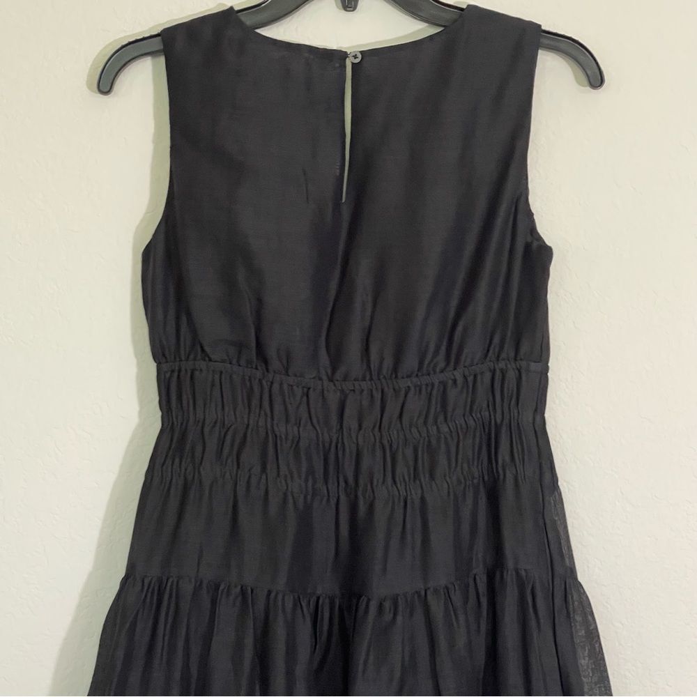 J Crew Hyacinth V-Neck Dress in Ramie in Black Size XS NWT - Picture 13 of 15
